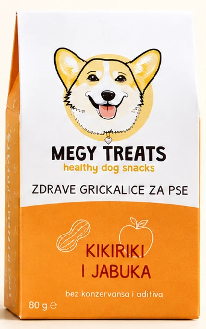 Megy Treats pakiranje: Kikiriki i jabuka
