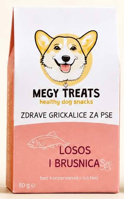 Megy Treats pakiranje: Losos i brusnica