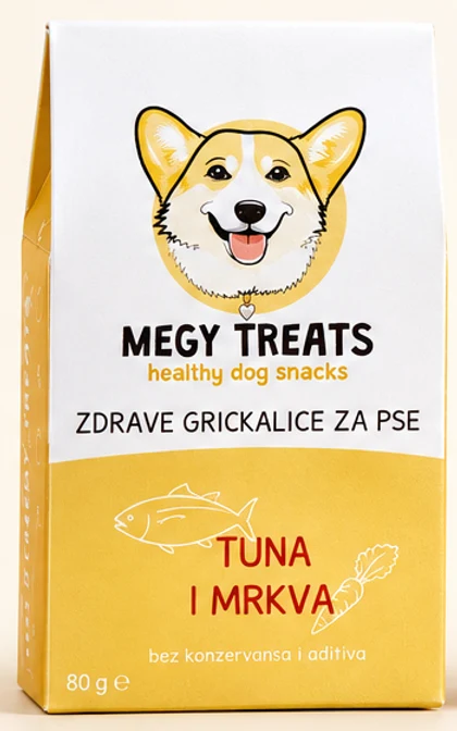 Megy Treats pakiranje: Tuna i mrkva